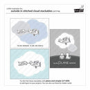 Lawn Cuts Custom Craft Die Outside/In Stitched Cloud Stackables*