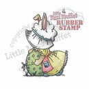 Little Miss Muffet Cling Stamp 3.25In. X2.5In. Fancy Sunbonnet Easter
