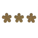Li'l Davis Designs - Wooden Embellishments - Flowers 3 pack