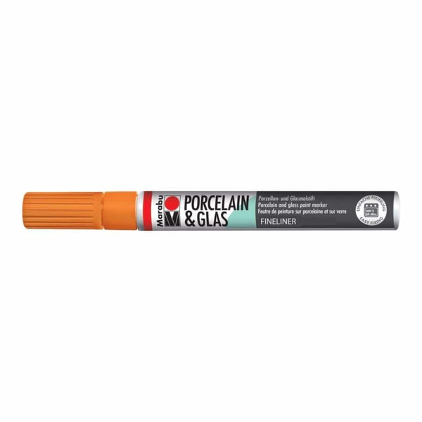 Marabu Porcelain & Glass Painter 0.8mm Tip - Tangerine