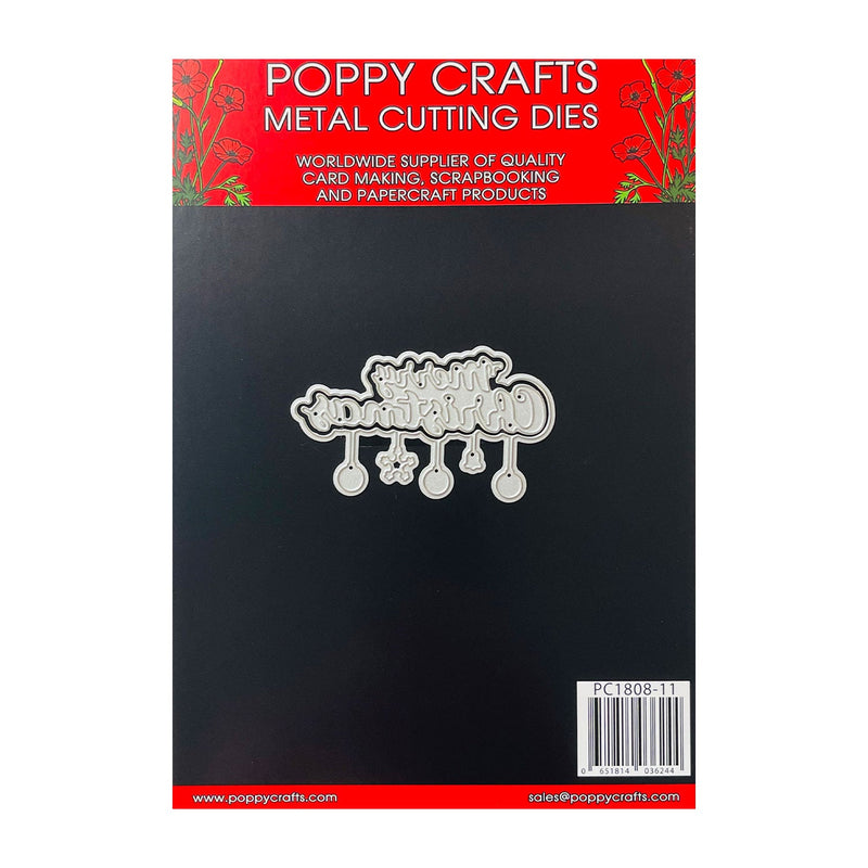 Poppy Crafts Metal Cutting Dies - Merry Christmas