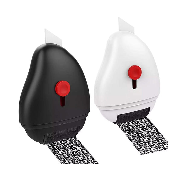 Poppy Crafts Identity Protection Roller Stamp with Box Cutter - Black
