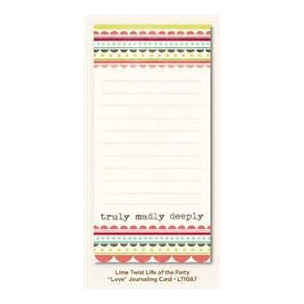 My Mind's Eye - Lime Twist - Life Of The Party - Love Journaling Card