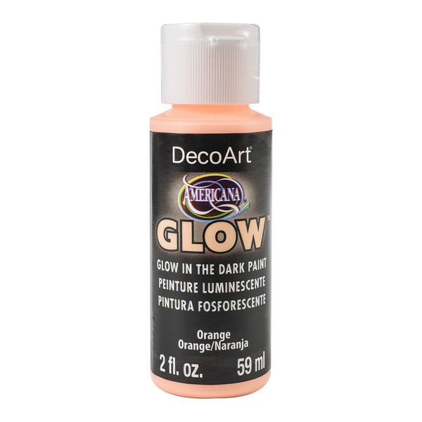 Americana Glow In The Dark Paint 2oz - Orange*