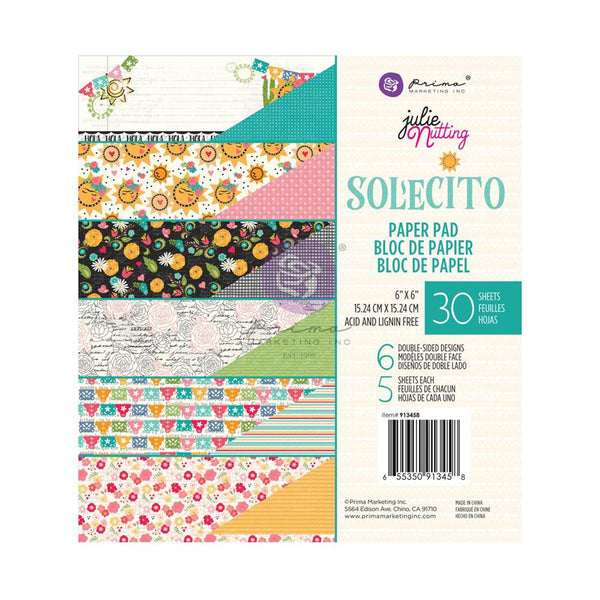 Prima Marketing Double-Sided Paper Pad 6"X6" 30/Pkg by Julie Nutting - Solecito*