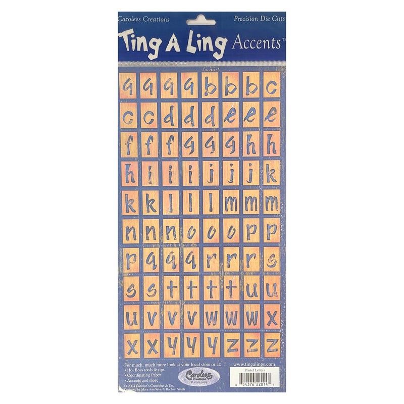 Ting A Ling Accents - Precision Die Cuts - Pastel Letters*