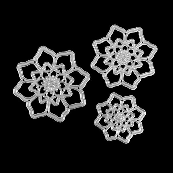 Poppy Crafts Dies - Flower Die Designs - Set of 3