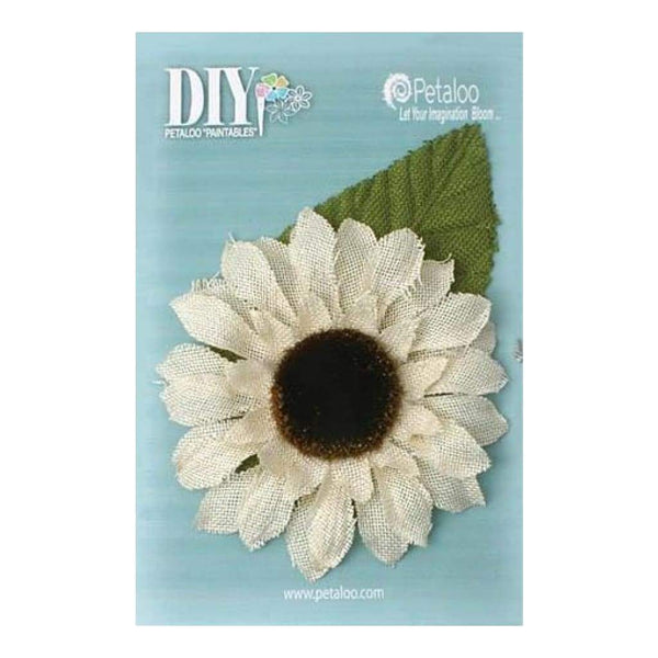 Petaloo - Diy Paintables Giant Burlap Sunflower 5 Ivory