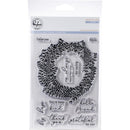 Pinkfresh Studio Clear Stamp Set 4 inchX6 inch - Delicate Wreath*