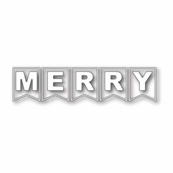 Poppystamps Die - Merry Banner