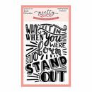 Pretty Quick Inspiring Quotes Born to Stand Out A6 Stamp