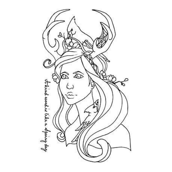 Prima Marketing - Bloom Cling Rubber Stamps 8 Inch X6 Inch   - Peyton