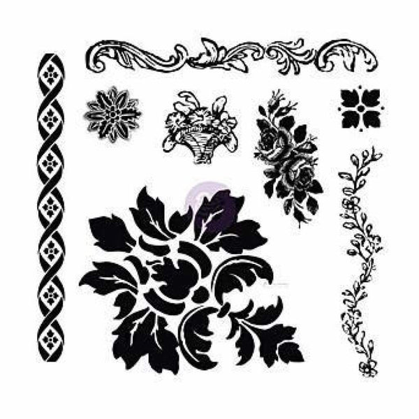 Prima Marketing - Iron Orchid Designs Decor Clear Stamps Fleur