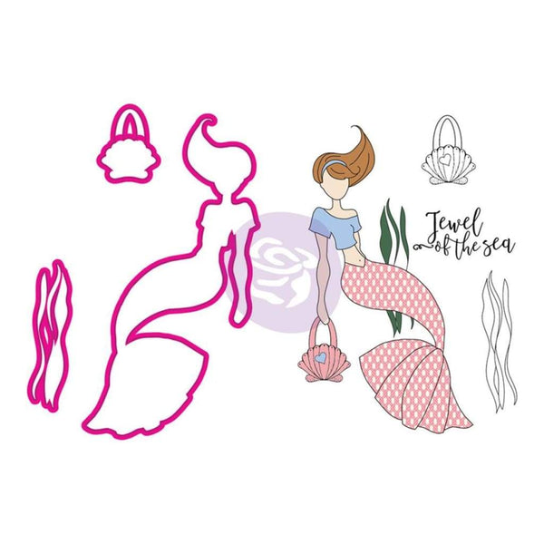 Prima Marketing - Julie Nutting Stamp & Die Set Mermaid Kisses Cordelia Mermaid