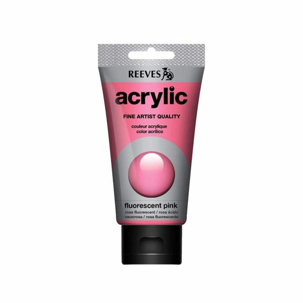 Reeves - Acrylic Paint 75ml - Fluorescent Pink 840