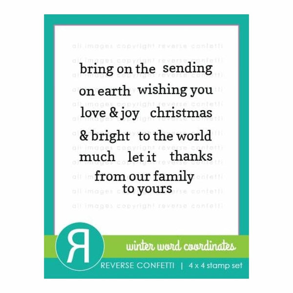 Reverse Confetti - Winter Word Coordinates