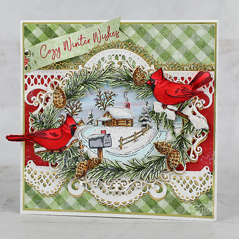 Heartfelt Creations Cut & Emboss Dies - Snowy Pines Cabin*