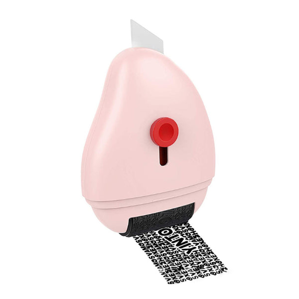 Poppy Crafts Identity Protection Roller Stamp with Box Cutter - Pink*