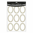 Ruby Rock-It  -  Wedding Foiled Medallion Stickers 8.25In.X13in. Sheets 5 Pack Gold Oval 2.5In.X3.5In.