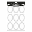 Ruby Rock-It  - Wedding Foiled Medallion Stickers 8.25In.X13in. Sheets 5 Pack Silver Oval 2.5In.X3.5In.
