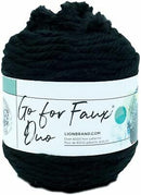 Lion Brand Go For Faux Duo Yarn - Black/Black Panther 200g^