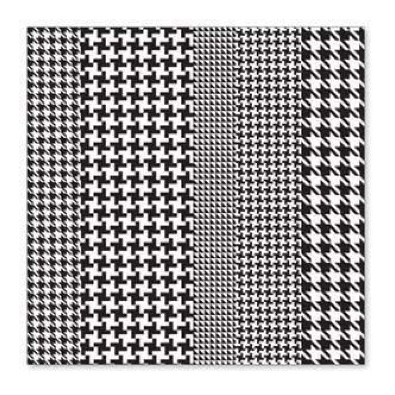 Sale Item - Hambly Screen Prints - Houndstooth Overlay - Black  - Single 12X12 S