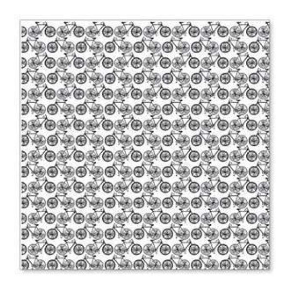 Sale Item - Hambly Screen Prints - Mini Bicycles Overlay - Black  - Single 12X12