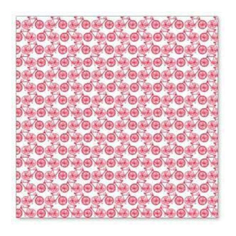 Sale Item - Hambly Screen Prints - Mini Bicycles Overlay - Red  - Single 12X12 S