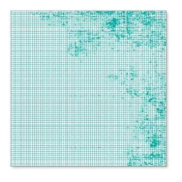 Sale Item - Hambly Screen Prints - Mini Graph Overlay - Teal Blue  - Single 12X1