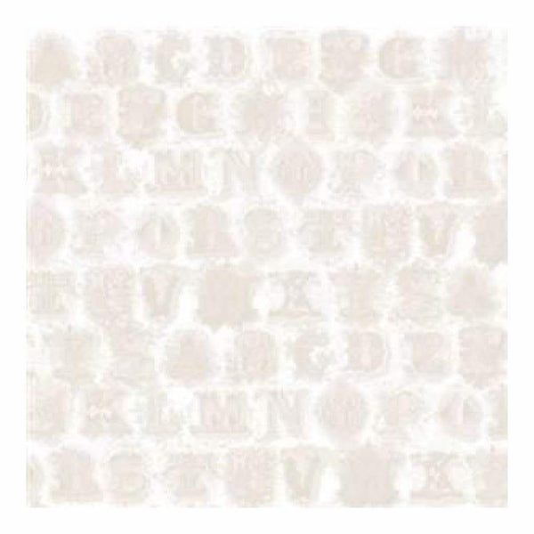 Sale Item - Hambly Screen Prints - Printer's Type Overlay - Antique White  - Sin