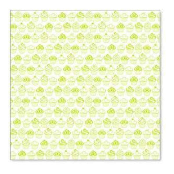 Sale Item - Hambly Screen Prints - Sweet Cupcakes Overlay - Lime Green  - Single