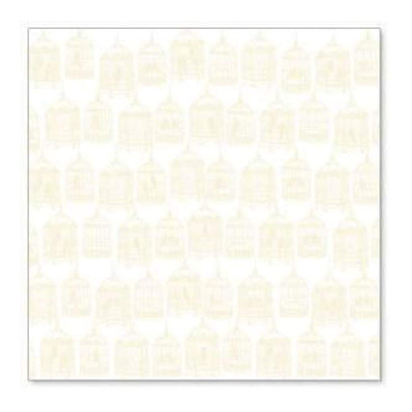 Sale Item - Hambly Screen Prints - The Birdcages Overlay - Antique White  - Sing