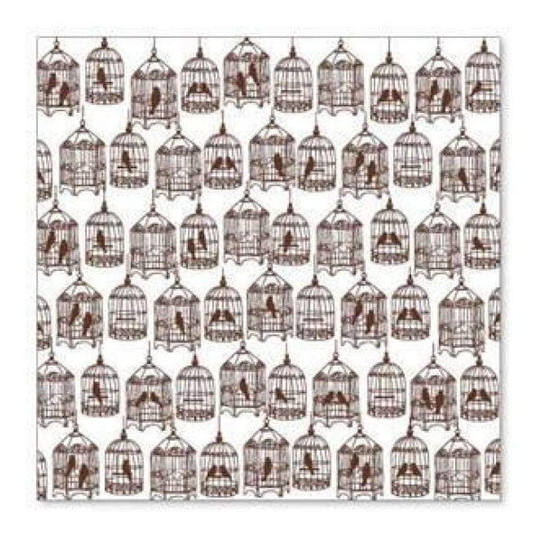 Sale Item - Hambly Screen Prints - The Birdcages Overlay - Brown  - Single 12X12