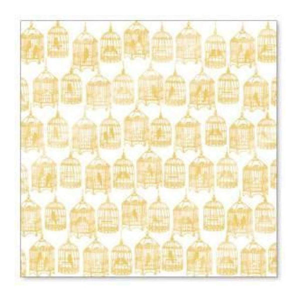 Sale Item - Hambly Screen Prints - The Birdcages Overlay - Metallic Gold  - Sing