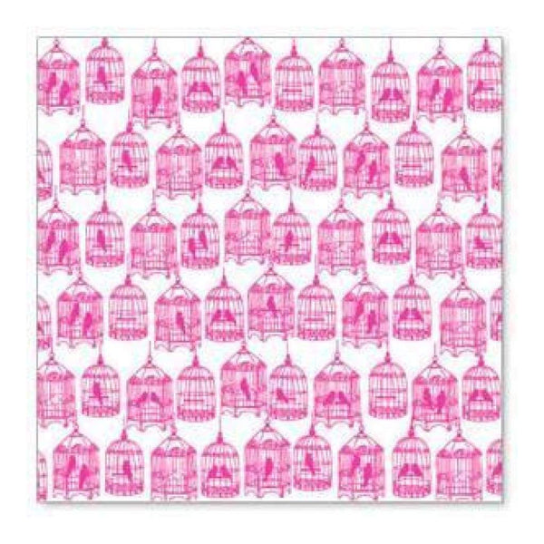 Sale Item - Hambly Screen Prints - The Birdcages Overlay - Pink  - Single 12X12