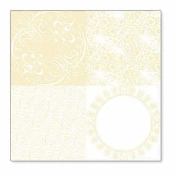 Sale Item - Hambly Screen Prints - Vintage Patchwork Overlay - Antique White  -