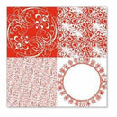 Sale Item - Hambly Screen Prints - Vintage Patchwork Overlay - Red  - Single 12X
