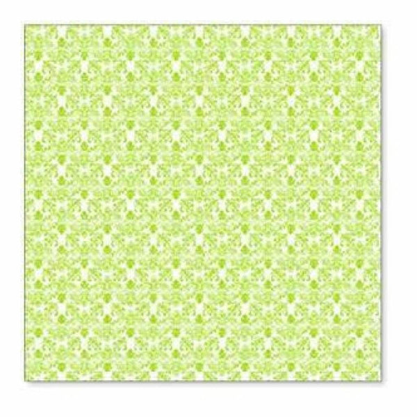 Sale Item - Hambly Screen Prints - Vintage Plaid Overlay - Lime Green  - Single