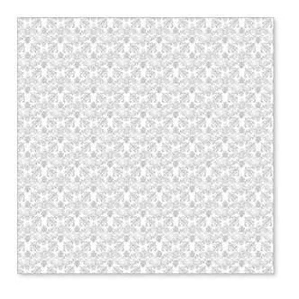 Sale Item - Hambly Screen Prints - Vintage Plaid Overlay - Metallic Silver  - Si