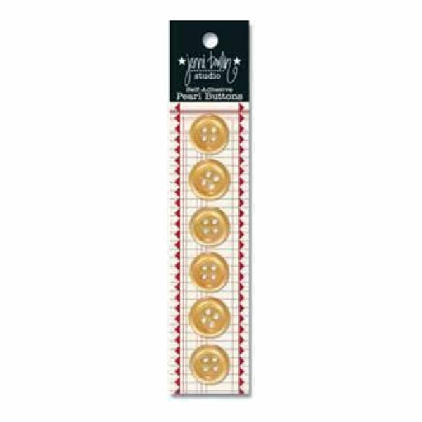 Sale Item - Jenni Bowlin - Self-Adhesive Pearl Buttons - Orange