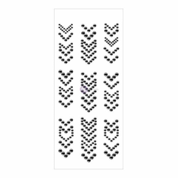 Say It In Crystals Adhesive Arrows 7X3 Inch Sheet - Short/Crystal Black