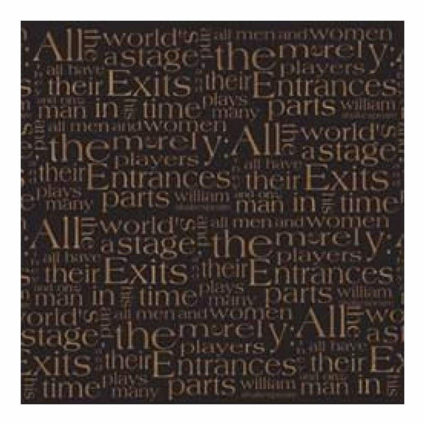 Scenic Route Paper Co - Stage Black Script  (Pack Of 10)
