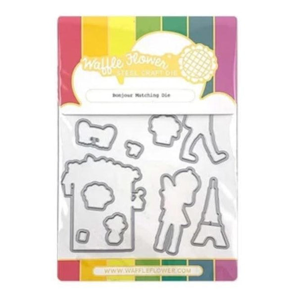 Waffle Flower Crafts Die - Bonjour