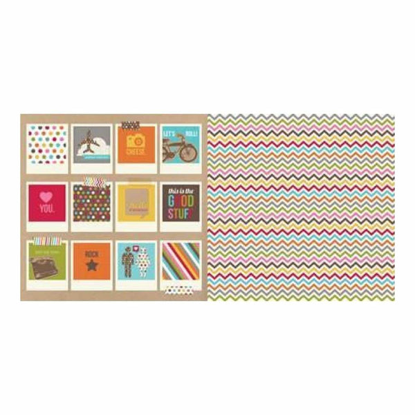 Simple Stories - Sn@P! Life - Polaroids 12X12 Inch Double-Sided  Paper  (Pack Of 10)