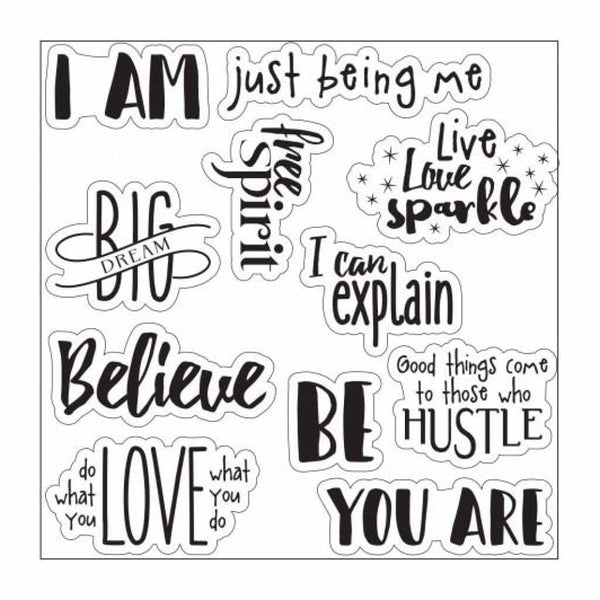 Sizzix Framelits Die & Stamp Set By Lynda Kanase Photo Frame, I Am Phrases*