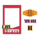 Sizzix Framelits Die & Stamp Set By Lynda Kanase Photo Frame, I Am Phrases