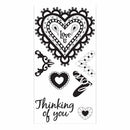 Sizzix Interchangeable Clear Stamps By Jen Long Doodle Hearts