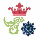 Sizzix - Sizzlits Decorative Set - 3 Dies - Crown- Medallion & Scrolls By K