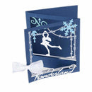 Sizzix Thinlits Dies By Lindsey Serata Ice Skater Tri-Fold Card