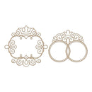 Spellbinders Glimmer Impression Plate - Monogram Medallions